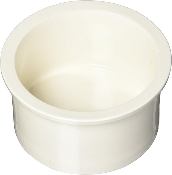 Conjunto de tigelas de cerâmica de reposição para produtos pet Prevue, cor branca (6404) com 4 unidades, embalagem com 1 unidade.