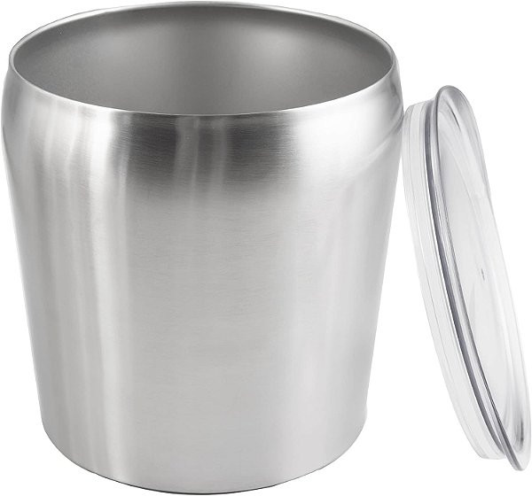 Cambridge Silversmiths Balde de Gelo Isolado em Aço Inoxidável de 3 Litros, Prata
