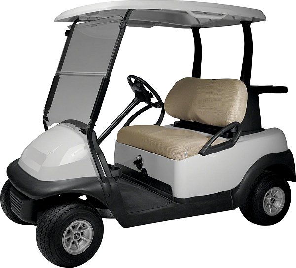 Cobertura do Assento de Banco em Malha de Ar Diamante para Carrinho de Golfe Fairway da Classic Accessories, Cáqui, Grande