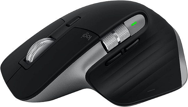 Logitech MX Master 3S para Mac Mouse sem fio Bluetooth, Rolagem ultra-rápida, Ergonômico, 8K DPI, Cliques silenciosos, Rastreamento em vidro, USB-C, Apple, iPad - Cinza Espacial -