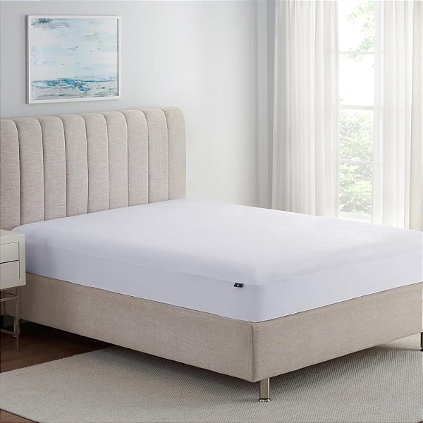 Protetor de colchão Serta Soft Top, 76 x 80, com prevenção de odores e resistente a manchas, à prova d'água, com bolso elástico profundo de 18 para ajuste seguro, para col