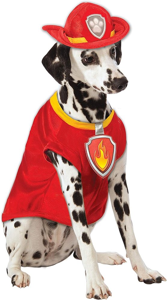 Fantasia de cachorro Marshall da Patrulha Canina, tamanho pequeno