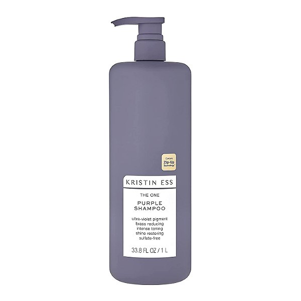 Xampu Roxo Kristin Ess Hair The One - Tonalizando para Cabelos Loiros, Neutraliza Tons de Laranja e Amarelo, Livre de Sulfato, 33,8 fl oz