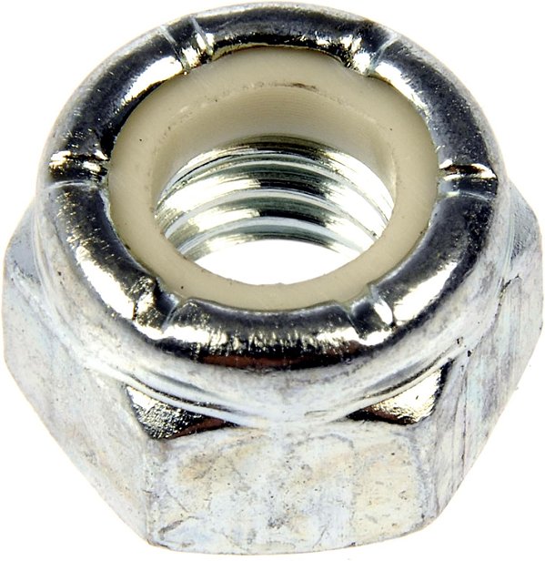 Porca de trava hexagonal Dorman 250-016 com anel de nylon - Grau 2 - Tamanho da rosca 5/8-11 pol., pacote com 25 unidades