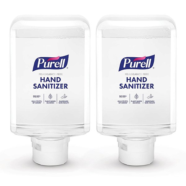 PURELL Espuma Avançada de Desinfetante para as Mãos, sem Fragrância, 1200 mL de Refil para Dispensador Automático de Desinfetante para as Mãos PURELL ES10 (Pacote com 2) -