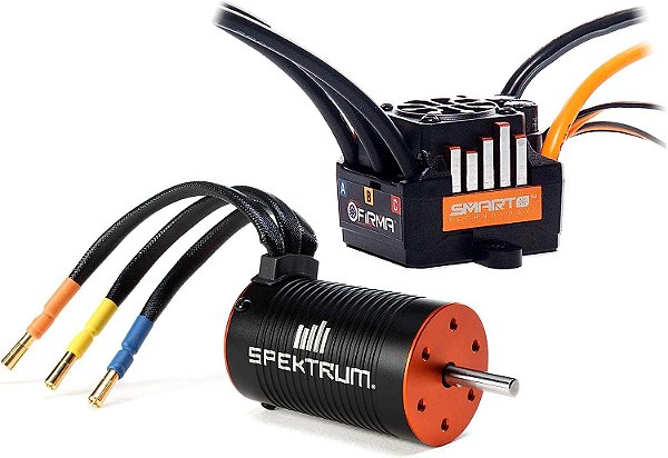 Combo de ESC Brushless Smart Spektrum Firma 85A / Motor Sensorless 4000Kv, SPMXSEMC02