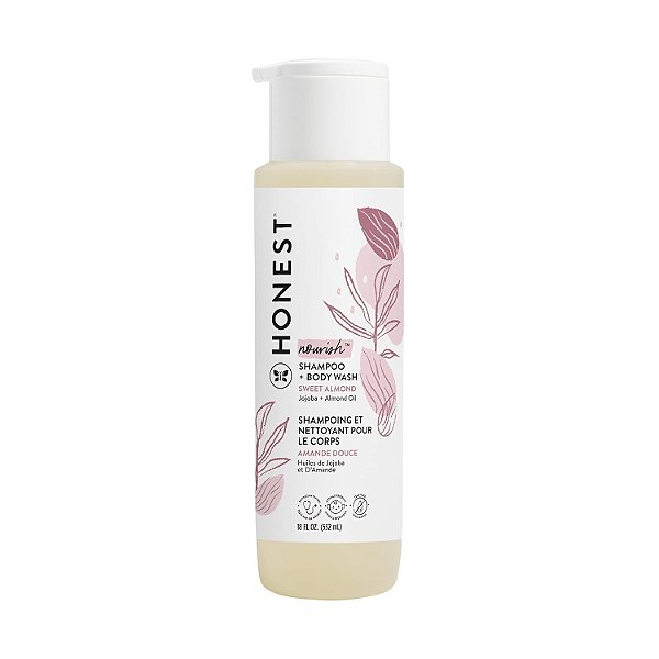 A Empresa Honesta Shampoo de Limpeza 2 em 1 + Sabonete Líquido para o Corpo | Suave para o Bebê | Naturalmente Derivado, Sem Lágrimas, Hipoalergênico | Nourish de Am