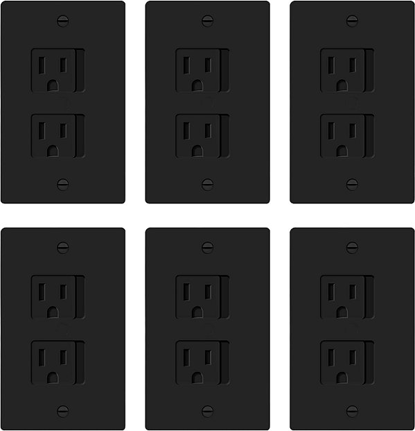 Capa de tomada à prova de crianças ENERLITES, Auto-fechamento, Serve para tomadas duplex e decorativas, Design de segurança, Plugue de tomada resistente a manipulações para receptáculo, Tamanho 4,75 x 3