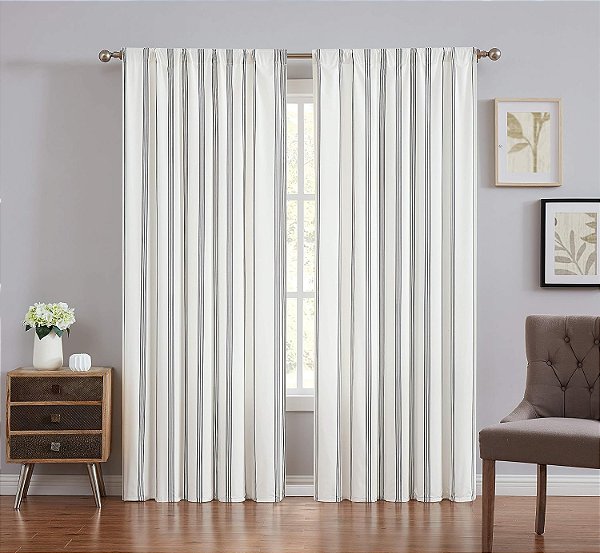 Cortina de janela listrada Millennial Truly Soft Everyday (EC3059-4100)