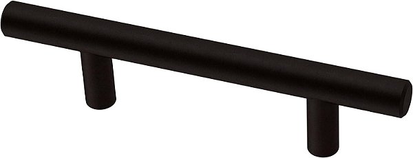 Puxador de armário simples Franklin Brass, preto, 3 polegadas (76mm), alça de gaveta, 30 pacotes, P46640K-FB-B2