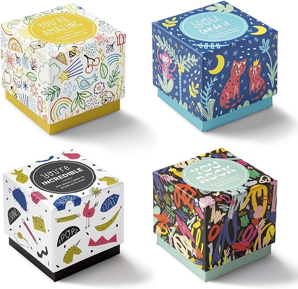Compendium ThoughtFulls para Crianças - Pacote de 4: Você é Incrível, Você Consegue, Você é Incrível, Você Arrasa - 120 Cartões Pop-Up para Compartilhar com Crianças, Cada um com uma Mensagem