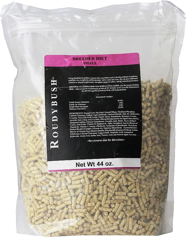 Alimento para pássaros reprodutores Roudybush, pequeno, 44 onças