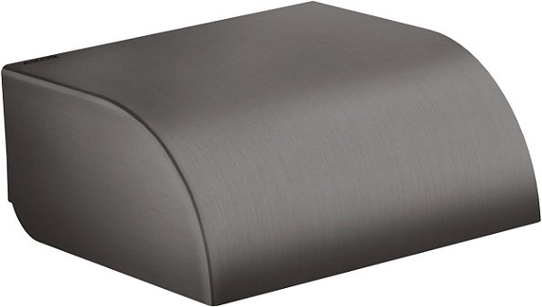 Suporte para rolo circular de 6 polegadas AXOR Universal com tampa em cromo preto escovado, 42858340