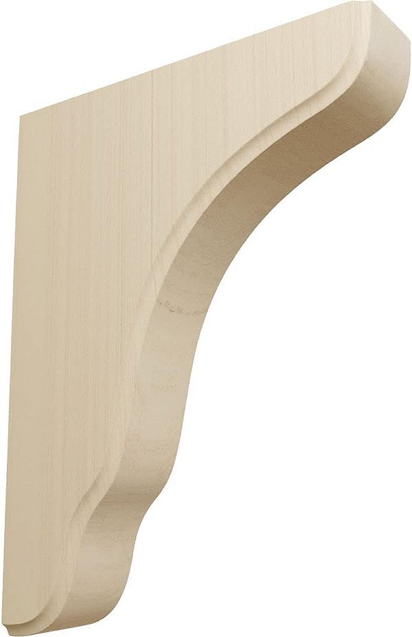 Suportes de Madeira Plymouth Ekena Millwork BKTW02X07X10PLRW, 1 3/4L x 7 1/4P x 9 1/2A (Pacote com 2 unidades), Borracha de Made
