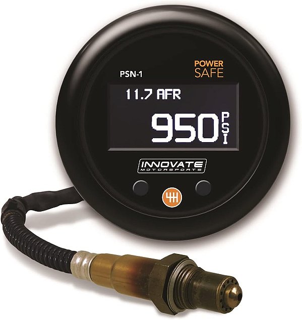 Innovate Motorsports 3893 38930 PSN-1: POWERSAFE Medidor de Pressão de Garrafa de Nitrato e Kit de Medidor de Proporção de Ar/Combustível LARGO.