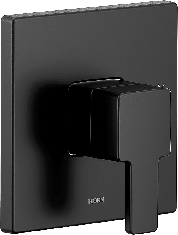 Kit de acabamento para chuveiro de uma alavanca Moen 90 Degree preto fosco M-CORE 2-Series, válvula necessária, UTS2711BL
