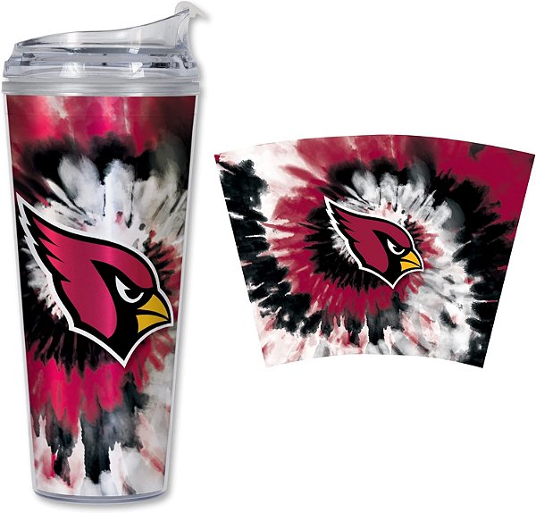 Rico Industries NFL Futebol Glitter 24oz Copo de acrílico com tampa articulada, oficialmente licenciado Copo de parede dupla com glitter e canudo