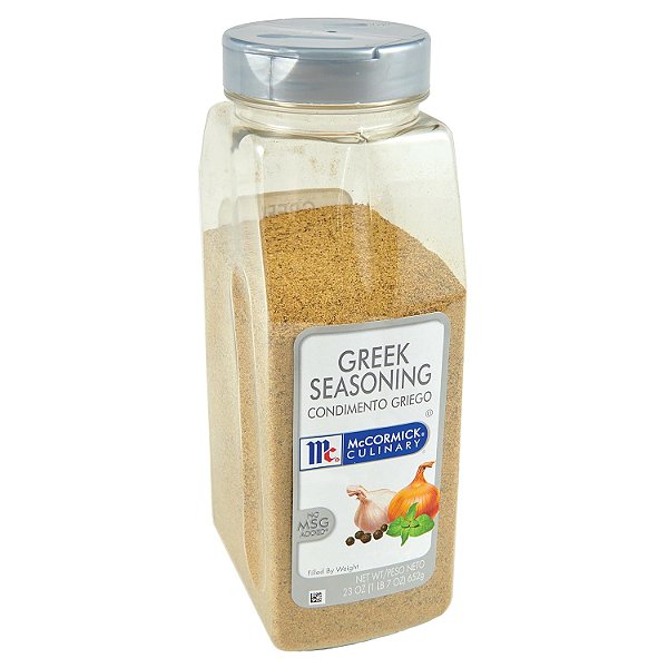Tempero Grego McCormick Culinary, 23 oz - Um recipiente de 23 onças de mistura de tempero grego para pratos de estilo mediterrâneo, ideal para saladas, frango, cordeiro, gyros, vegetais e muito mais