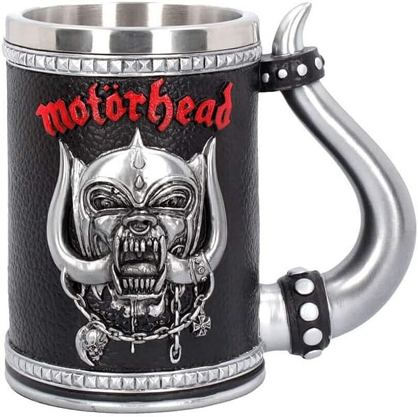 Caneca de Tanque Nemesis Now Motorhead 14cm Preta, Resina com Inserção de Aço Inoxidável