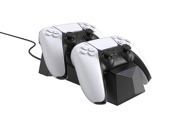 Base de carregamento dupla Surge ChargeDock para Controladores Playstation 5, Estação de Ancoragem de Carregamento Rápido com Luz Indicadora LED