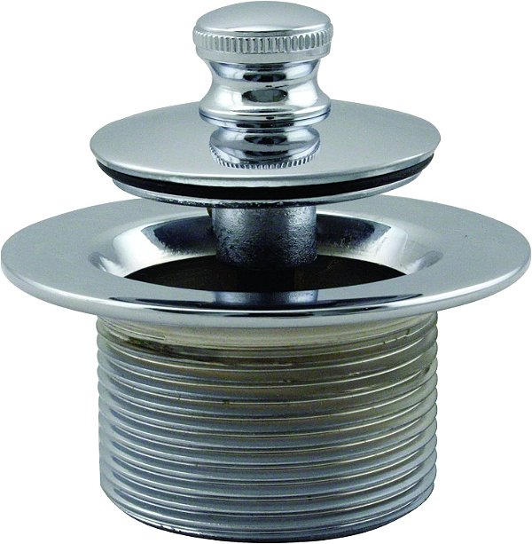Tampa de dreno de banheira de rosca grossa NPSM de 1-1/2 Twist & Close, Níquel polido Westbrass D3324-05