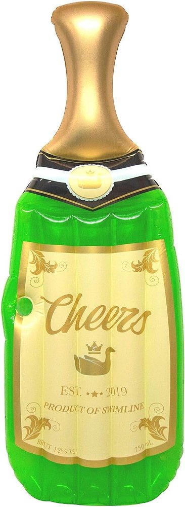 Flutuador de champanhe borbulhante Swimline Cheers, 86 x 30 polegadas.