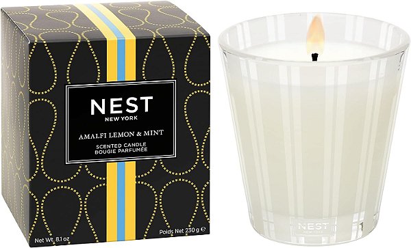 VELAS CLÁSSICAS COM AROMA DE LIMÃO E HORTELÃ DA NEST Fragrances, 8 Onças