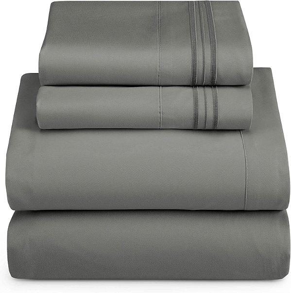 Conjunto de Lençóis para RV Short Queen Size da Hearth & Harbor - Conjunto de 4 Peças de Lençol de Cama, Lençóis de Luxo de Hotel com Dupla Escovação - Lençóis de Cama Extra Macios &