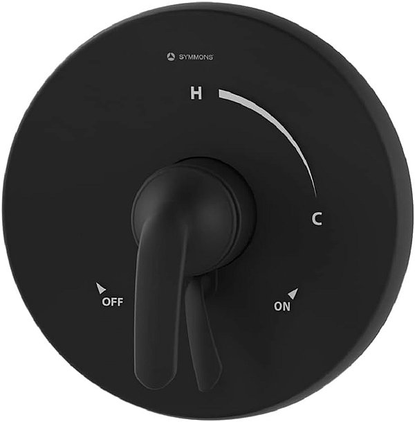 Kit de Acabamento para Válvula Única de Chuveiro Symmons Elm em Preto Fosco (Válvula não inclusa)