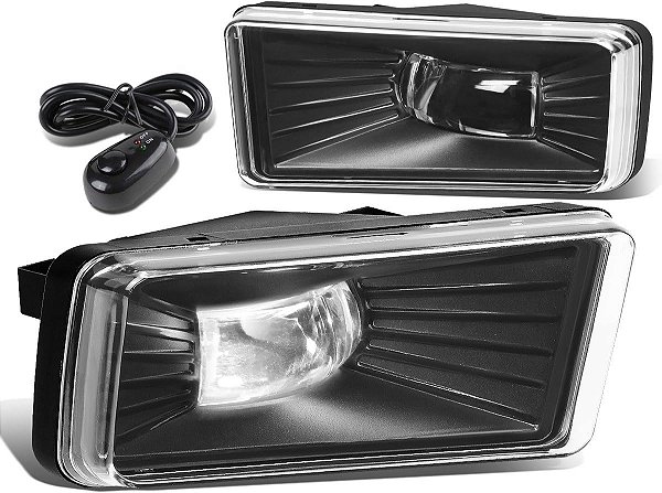 Luz de neblina de LED DNA MOTORING FL-ZTL-262-CH com interruptor [compatível com 07-08 Escalade / 07-13 Avalanche / 07-15 Silverado]