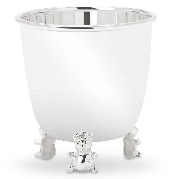 Caneca para chá de prata esterlina KRYSALIIS - Elegante caneca não manchadora, gravável e personalizada - Presente de lembrança - Embalada em uma caixa de presente premium