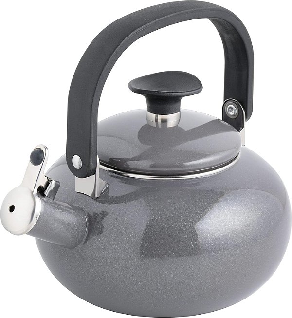 Chaleira para Chá de Aço Esmaltado Kenmore Broadway 1,5 Litros - Grafite Cinza