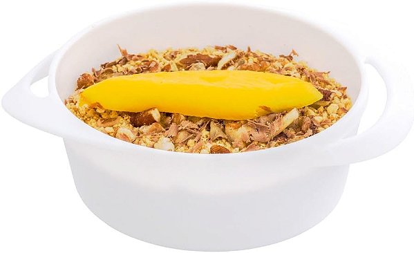Tigelas de Prova 3 Onças de Plástico Branco, Resistentes a Rachaduras, para Mini Petiscos ou Sobremesas, 100 Tigelas de Prova Redondas - Infinity Pot, Alças Incorporadas, 2,5
