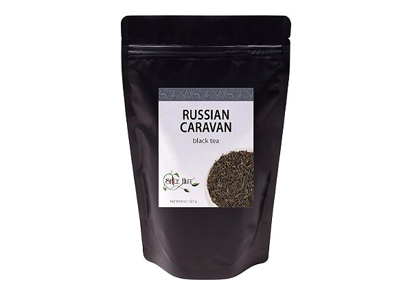 Chá Preto Russo Caravana, Folhas Solta de Chá Preto, Cafeína, Chá Russo Aromatizado com Sabor Defumado | 8oz Chá a Granel, 80-100 xícaras | The Spice Hut, Primeiro