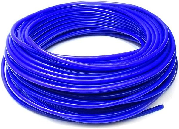 Mangueira de silicone para vácuo de alta temperatura azul, comprimento de 25 pés (pressão máxima de 40 psi, diâmetro interno de 5/16)