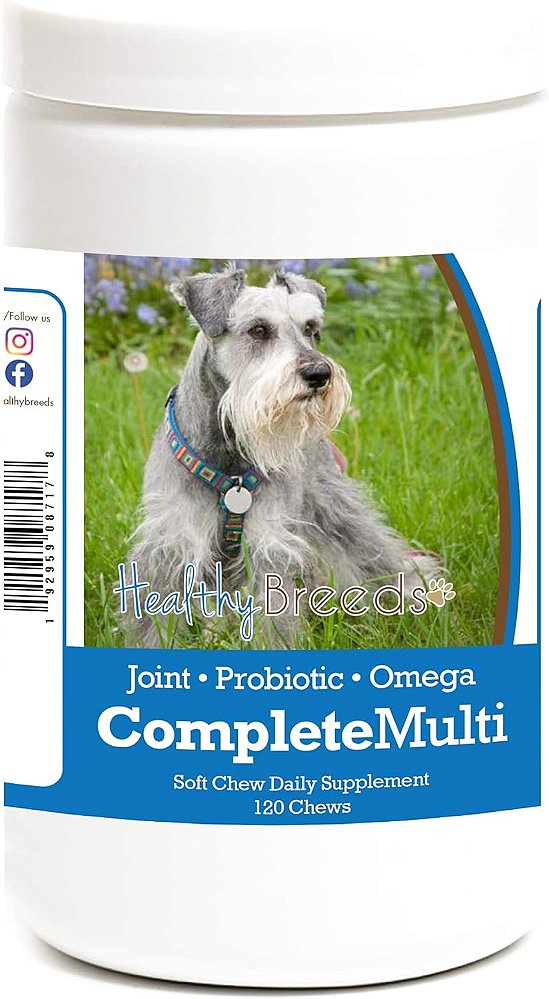 Suplemento vitamínico em mastigáveis 120 Unidades para Schnauzer Miniatura Saudável
