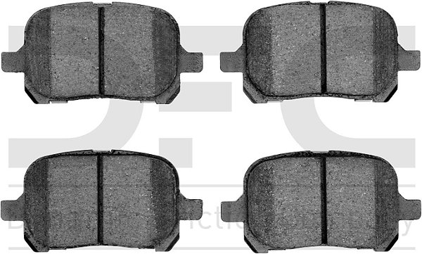 Pastilhas de Freio Avançadas 5000 da Dynamic Friction Company - Cerâmica 1551-0707-00 - Conjunto Dianteiro