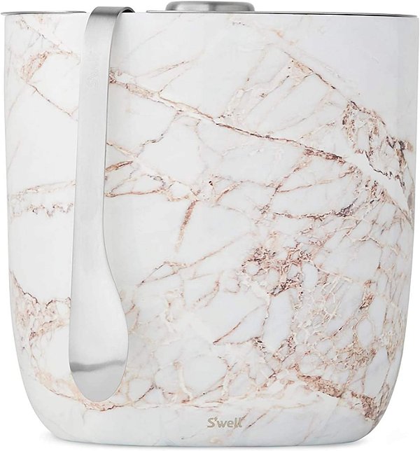S'well 67oz Balde de Gelo em Aço Inoxidável com Pegador - Triplo Revestimento a Vácuo Isolado, Livre de BPA Utensílios de Bar