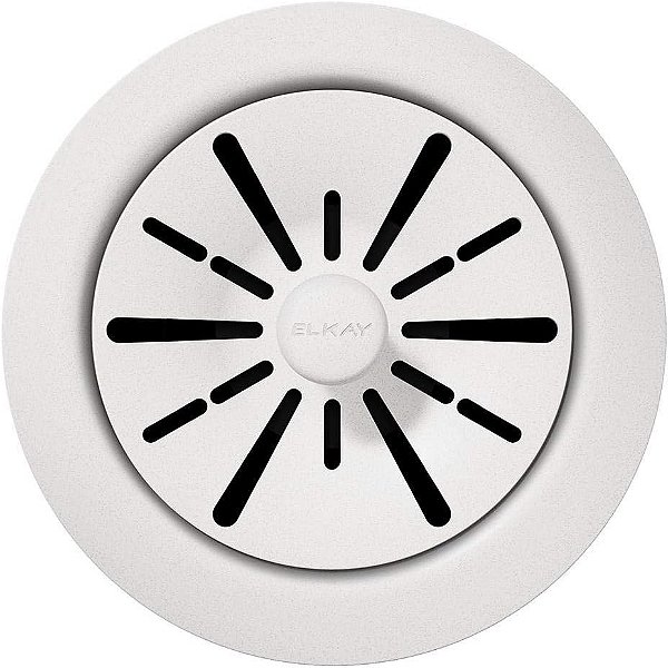Elkay LKPDQD1RT Quartzo Dreno Perfeito 3-1/2 Flange de Eliminação de Polímero com Cesto de Coador Removível e Tampa de Borracha Ricota