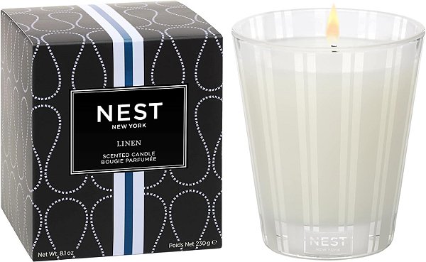 Vela Clássica Perfumada de Linho da NEST Fragrances, 8 Onças