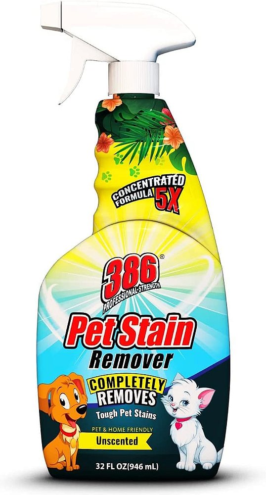 Removedor de Manchas Profissional para Carpetes – 32 Fl Oz Spray Removedor de Manchas de Animais de Estimação com Fórmula Ultra Forte Concentrada – Removedor de Manchas para Animais de Estimação em Todas as Superfícies