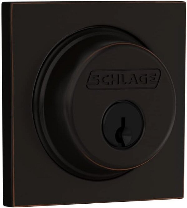 Empresa de Fechaduras SCHLAGE Fechadura de Cilindro Único com Acabamento Collins, Bronze Envelhecido (B60 N COL 716)