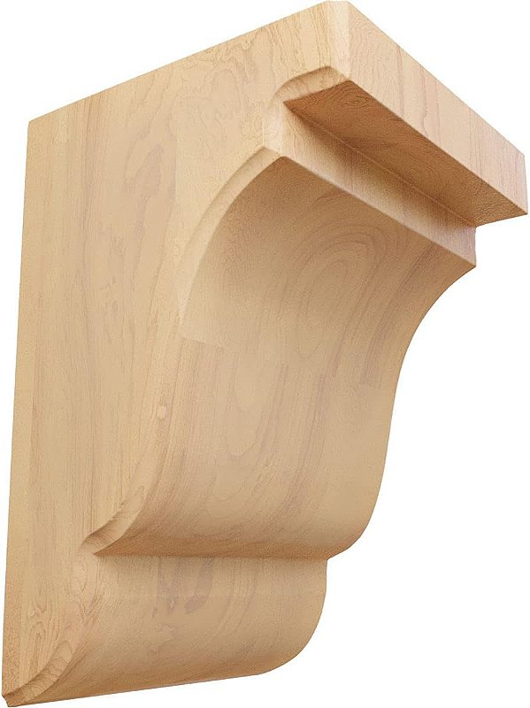 Suportes de Madeira Ekena Millwork BKTW05X05X08BERO Bedford, 5 1/4W x 5D x 7 1/2H, Carvalho Vermelho