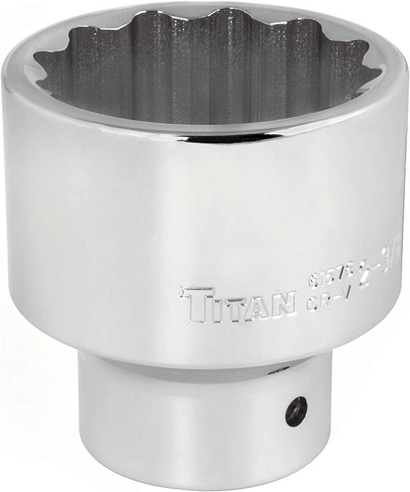 Soquete SAE de 12 pontos de 1 polegada 61576 Titan x 2-3 / 8 polegadas