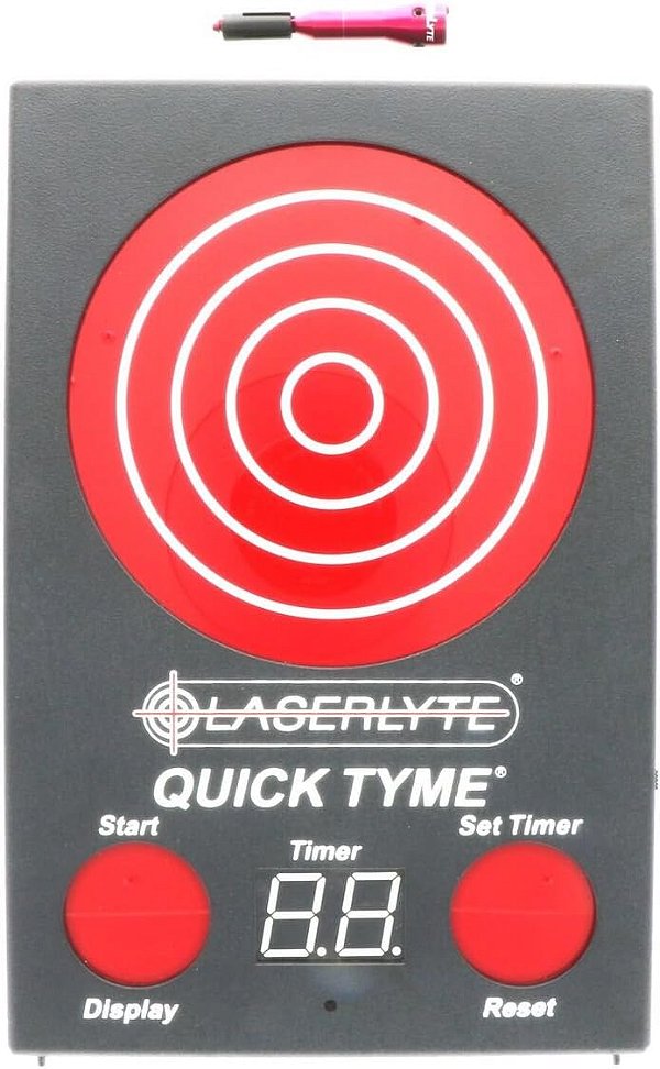 Alvo de Treinamento a Laser LaserLyte Quick Tyme com Display de Ponto de Impacto e Jogos Cronometrados para Atirar a Laser Reativo e Prática de Tiro a Seco