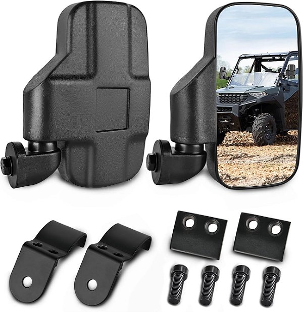 Espelhos Laterais UTV Nilight Compatíveis com Polaris Ranger 1000 de 2015 a 2023 Can-Am Defender Maverick Trail Pro-Fit Cage Perfilado Tubo Ajustável Espelho Retrovisor Desmontável, Garantia de 2 An