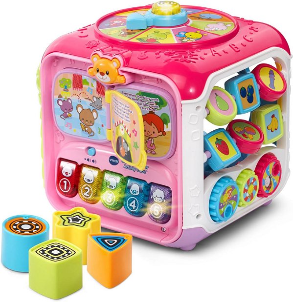 VTech Cubo de Atividades de Classificação e Descoberta (Embalagem Livre de Frustrações), Rosa
