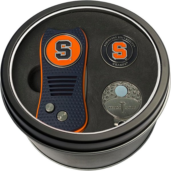 Conjunto de Presente NCAA de Golfe da Equipe - Ferramenta Switchblade Divot, Clip para Boné e 2 Marcadores de Bola de Esmalte de Dois Lados, Design Patenteado, Menos Dano aos Greens, Mecanismo