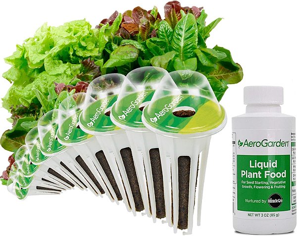 Kit de Cápsulas de Sementes para Mix de Folhas Verdes à Moda Antiga AeroGarden - Kit de Salada para Jardim Interno AeroGarden, 9 Cápsulas
