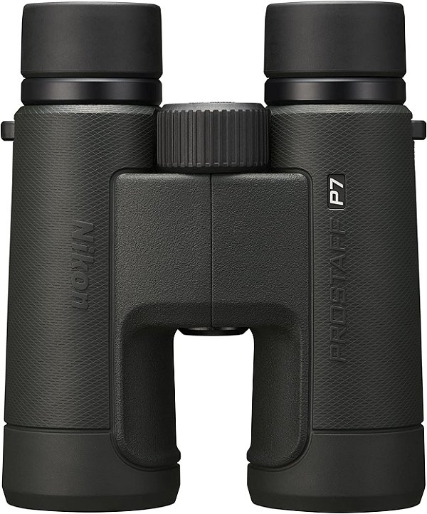 Binóculo Nikon PROSTAFF P7 8x42 | À prova d'água, antifog, grande porte com armadura de borracha, revestimento repelente a óleo e água e dioptria travável, modelo oficial Nikon USA limit